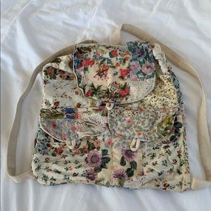 vintage hand sewn quilted backpack